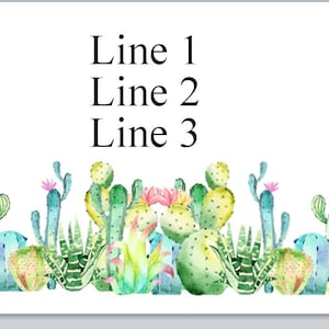 30 Personal Address Labels Western Country Cactus Flowers (jx 589)