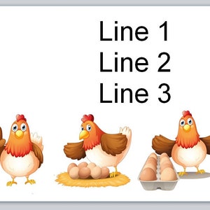 30 Personal Address Labels Country Farm Chicken & Eggs (jx 336)