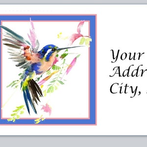 30 Personal Address Labels Humming Bird (p 202)