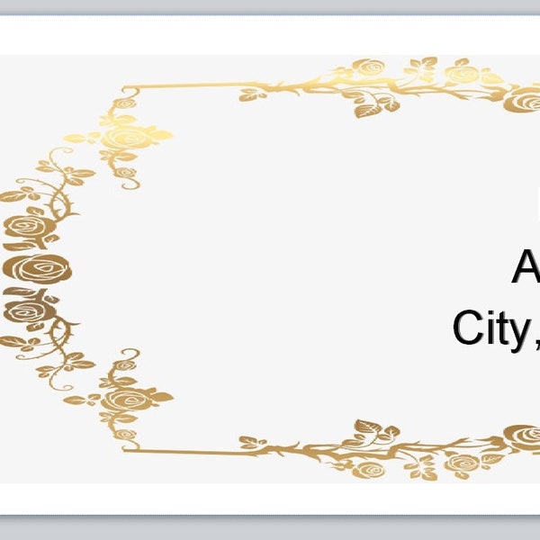 Gold Border Labels Etsy