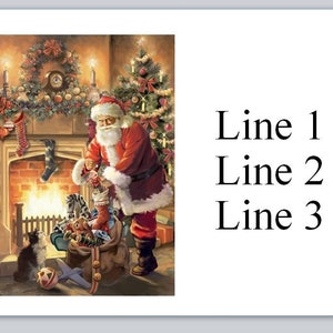 Printable Address Labels Round Christmas Return Address Label ...