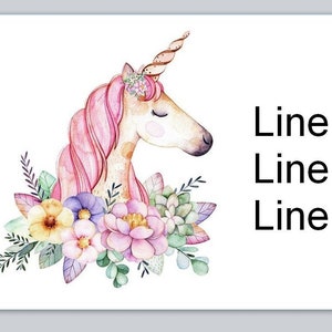 30 Personal Address Labels Mythical Unicorn (jx 335)