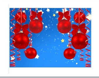 30 Personal Address Labels Christmas Baubles Decorations (ac 455)