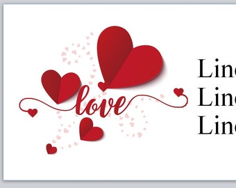 30 Custom Heart Tree Personalized Address Labels