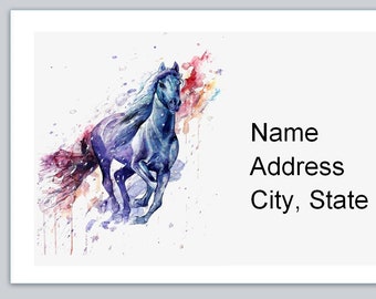 30 Personal Address Labels Running Horse Art (p 117)