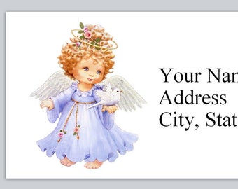 30 Personal Address Labels Baby Angel (bx 133)