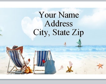 30 Personal Address Labels Beach Relaxing Chairs (p 249)