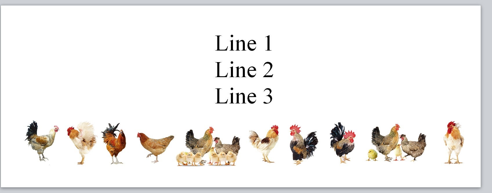 Chick Address Labels 30 Personal Address Labels Country Farm Roosters Hens Chickens (bx 243 ...