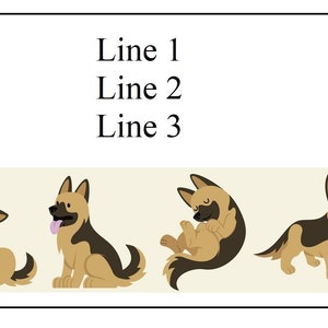 30 Personal Address Labels German SHepherd Dogs (jx 712)