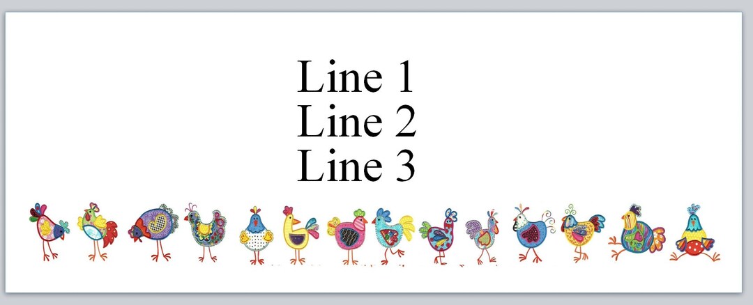 Chick Address Labels 30 Personal Address Labels Country Farm Row of Chickens (jx 104) - Etsy