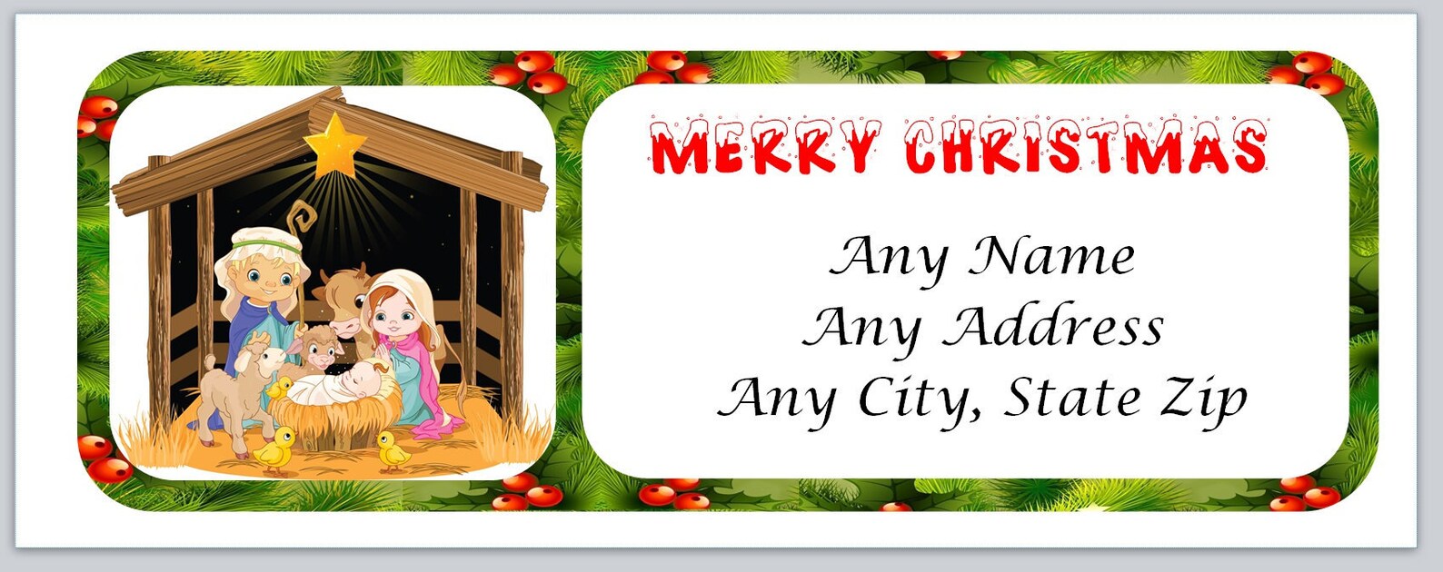 30 Personal Return Address Labels Christmas Nativity Scene ac Etsy