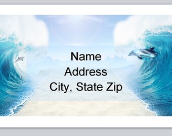 30 Personal Return Address Labels Swirling Waves (p 122)