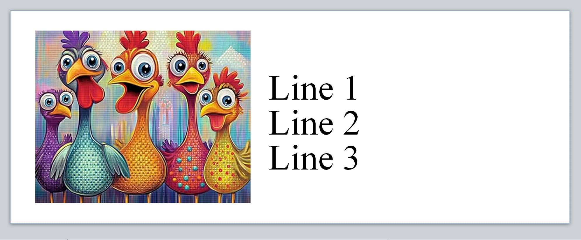 Chick Address Labels 30 Personal Address Labels Goofy Cartoon Chickens (jx 814) - Etsy