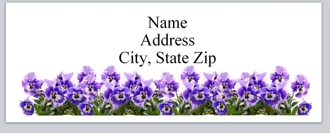 Spring Address Label Template 30 Personal Address Labels Spring Flowers (p 76) - Etsy
