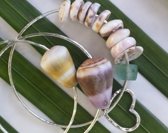 Shell Bangles, Choose your own Shell Bangle STERLING SILVER Hawaiian Beach Bangles