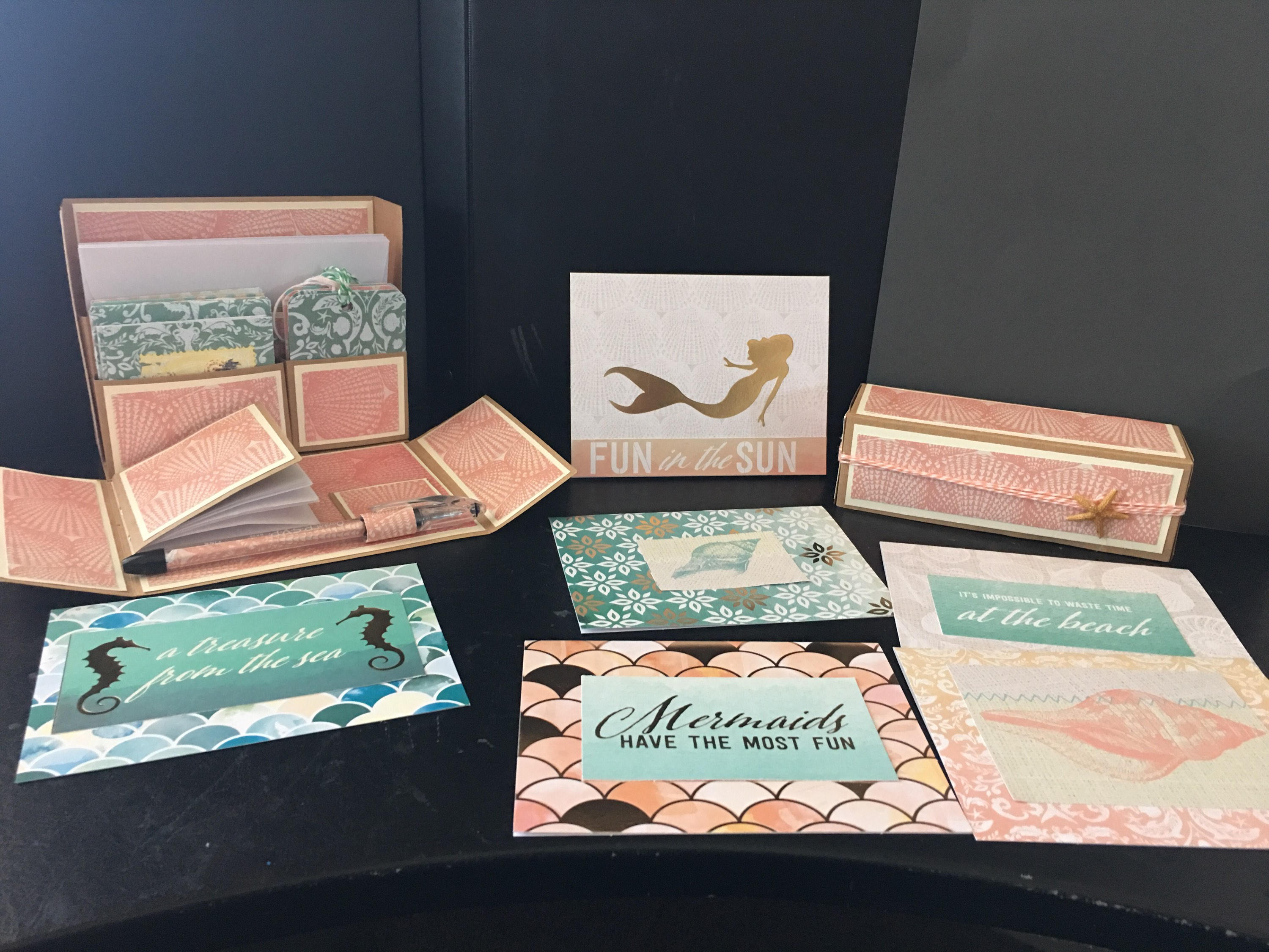 beach themed stationery box set