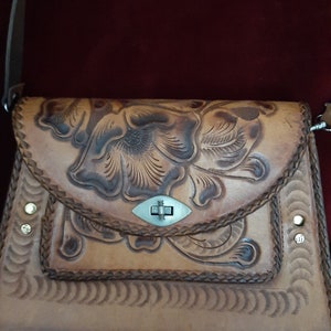 Cartera mexicana labrada a mano de 1950