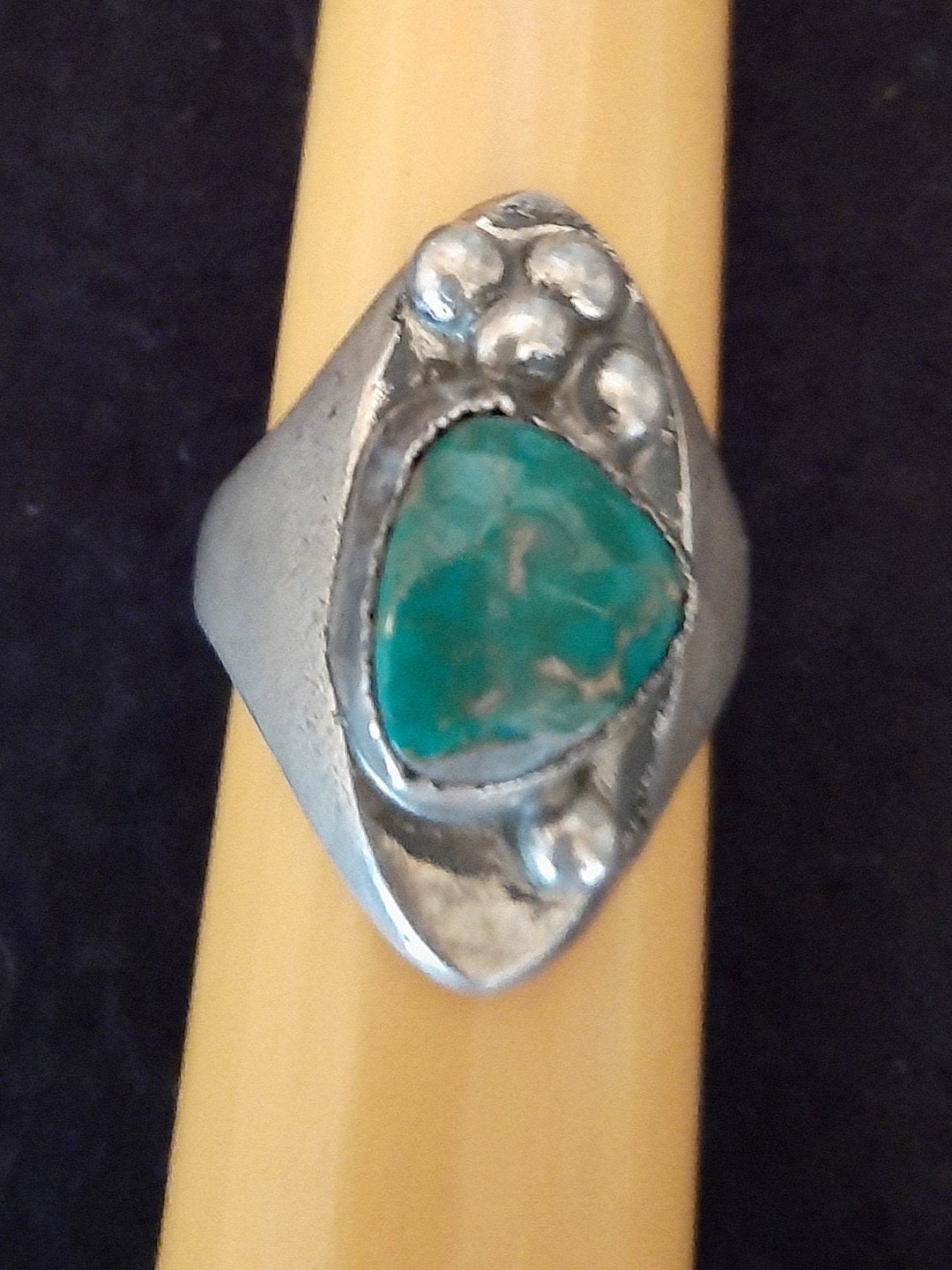 Vintage Mens Native American Ring 10 3/4 Turquoise/sterling Etsy