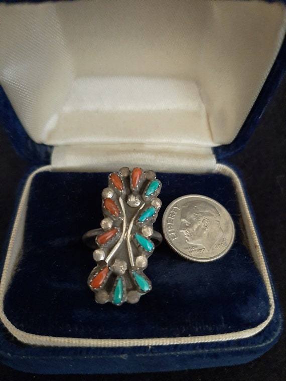 Vintage Native American Womans Ring  5 1/2 - image 1