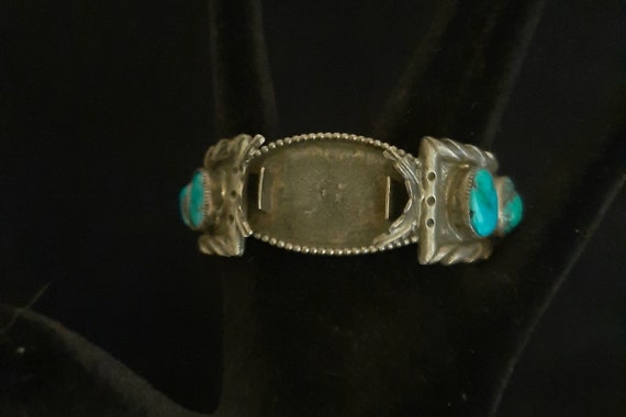 Navajo Turquoise/Sterling Silvcer Watch Band  LH - image 3