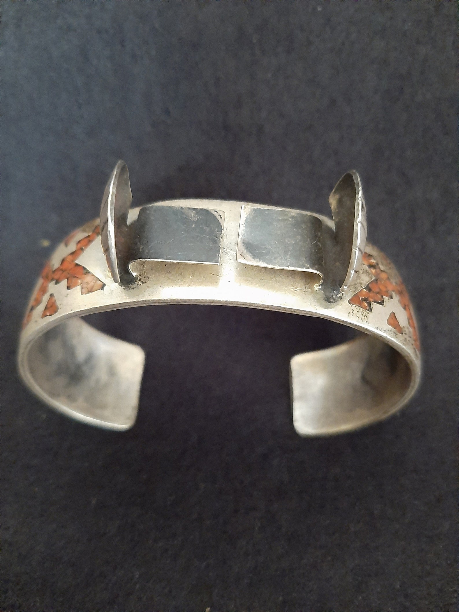 Vintage Native American Watch Band Sterling/turquoise/coral Etsy