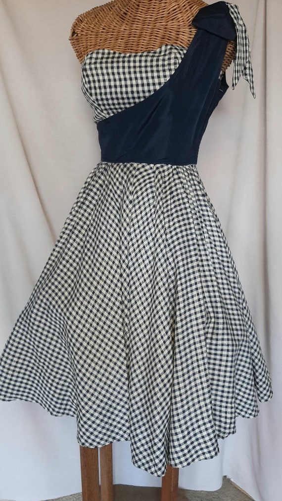 Strapless Swing Dress 1950's 2 pc Small
