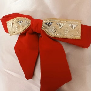 Red & White String Western Tie image 2