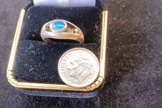 Native American Rings sz  6 1/2 & 8 1/2 Turquoise… - image 1
