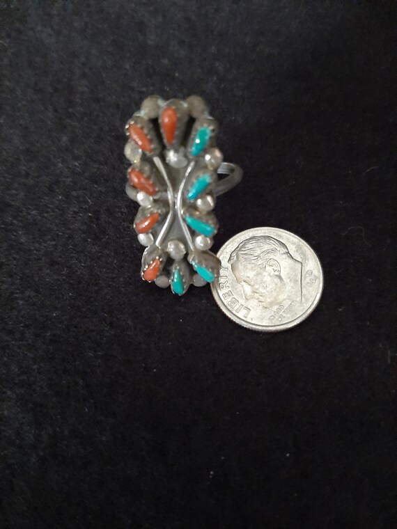 Vintage Native American Womans Ring  5 1/2 - image 3