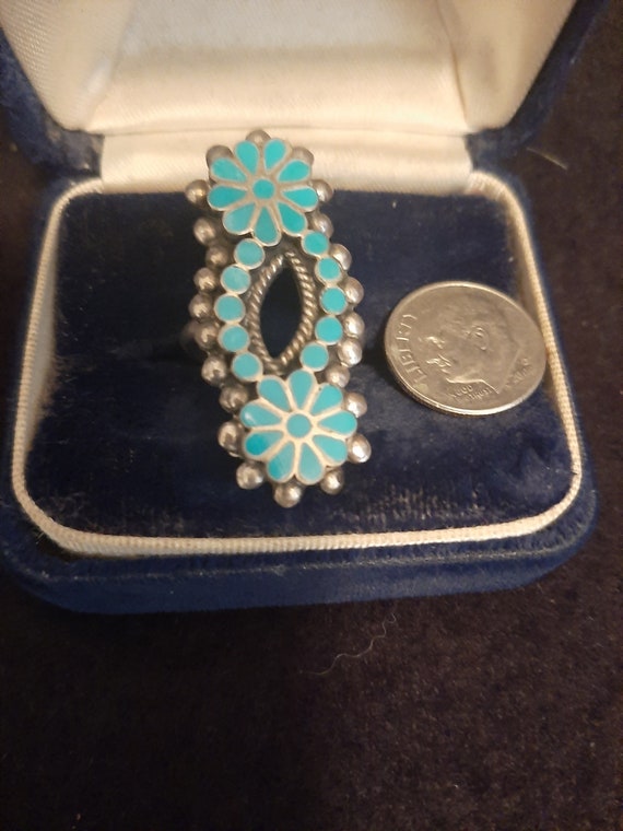 Vintage Native American Ring Turquoise/Sterling sz