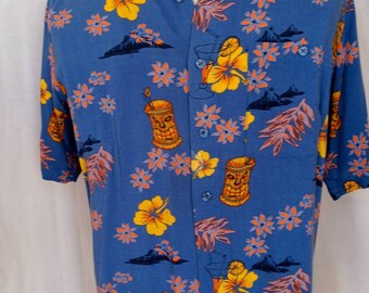 Camicia da cocktail hawaiana sz M