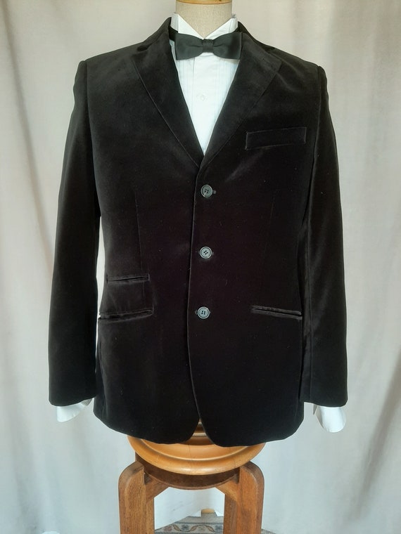 A Batton Lash Collection Black Velvet Jacket 38R