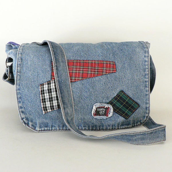 Denim Vintage Messenger Bag sac à dos