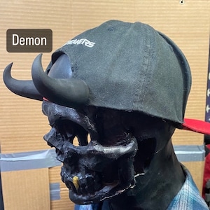 Lightweight Pair of Large Pin Back EVA Foam Devil Horns for every day wear (please read description!)
