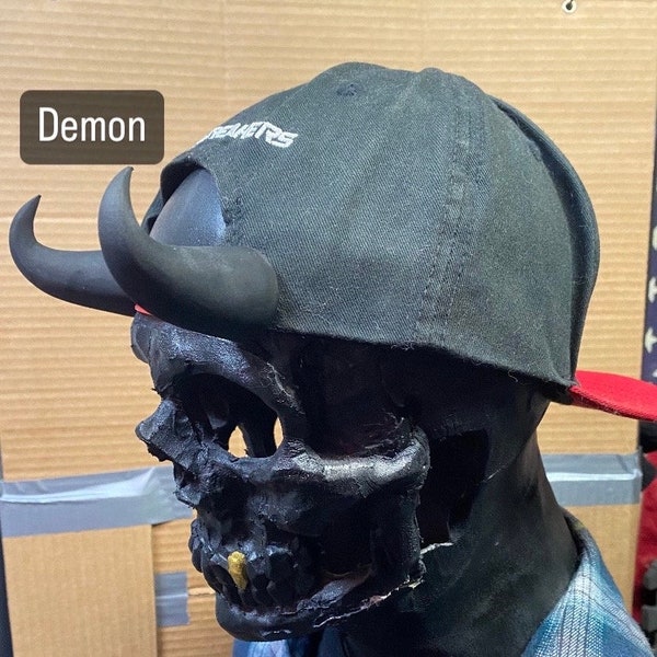 Lightweight Pair of Large Pin Back EVA Foam Devil Horns for every day wear (please read description!)