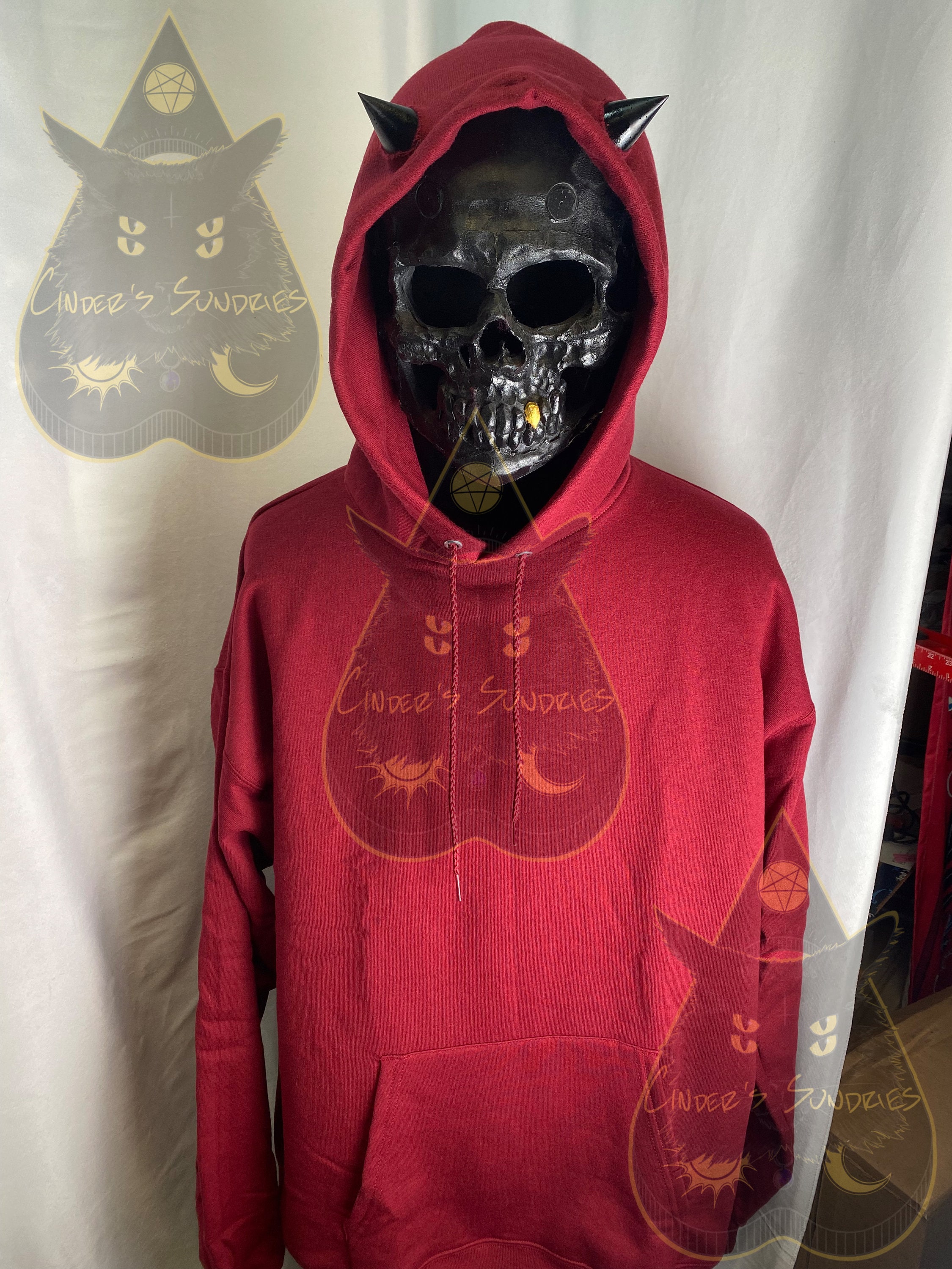 Devil Horn Hoodie With Resin Horns - Etsy Devil Horn Hoodie With Resin Horns - Etsy