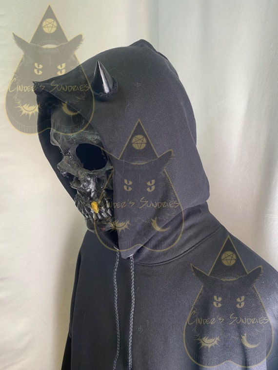 Devil Horn Hoodie With Resin Horns - Etsy