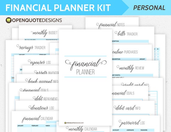 Personal Filofax Finance Printable Budget Planner Household Etsy
