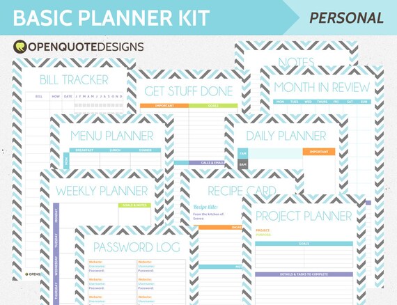 basic planner kit filofax personal filofax inserts filofax