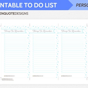 Personal Filofax Inserts Printable To Do List Printable | Etsy