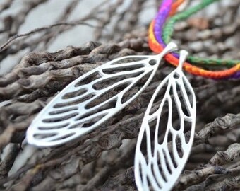 Large Cicada Wings in Sterling Silver - Wing Jewellery - Insect Jewelry - Insect Wing Necklace