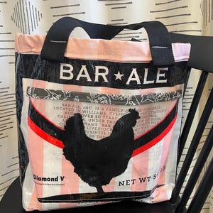 Recycled Feed bag tote bag