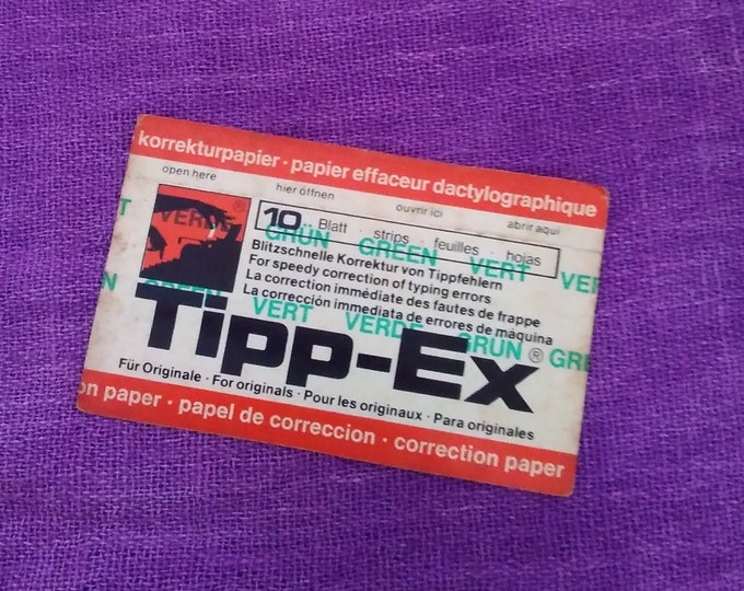 Vintage Tippex Correction Paper Tippex 10 Strips White for Typewritter