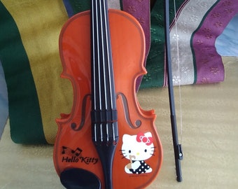 Hello kitty violin 3 melodies Kitty cat children toys music instrument Japan batteries not included