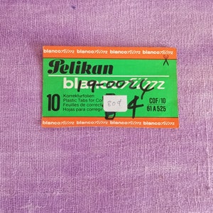 vintage Pelikan Korrekturpapier tippex 10 Streifen weiß für Schreibmaschinen-Schreibfehler