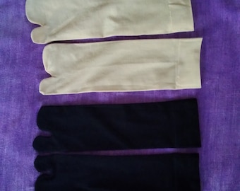 socks two pairs tabis kimono Japanese socks split toe beige black tights tabis nylon spandex flip flop socks Japan