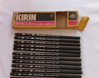 Pencils Vintage Kirin 12 Pencils Box One Dozen Grade 2 H Japanese