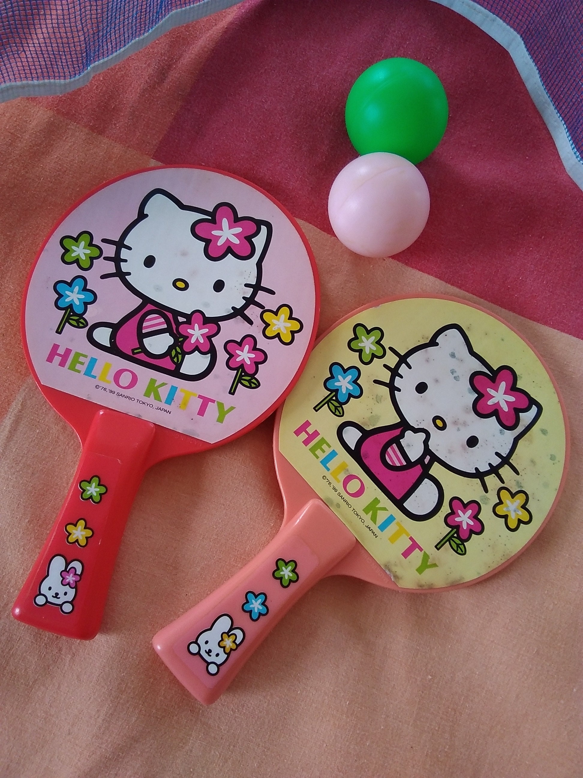 【未使用】ハローキティ 卓球 ラケットセット ピンポン ボール2こ付き ハローキティ ヴィンテージ 卓球ラケットセット ボール2個 ネット付き