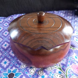 box vintage japanese wooden bento wood food container jewelry box Japan