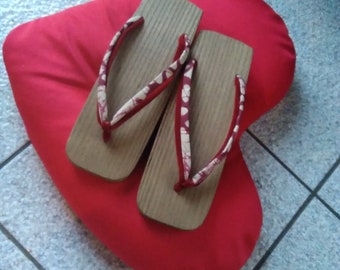 vintage japanese clogs getas shoes wood kimono sandals handmade Japan